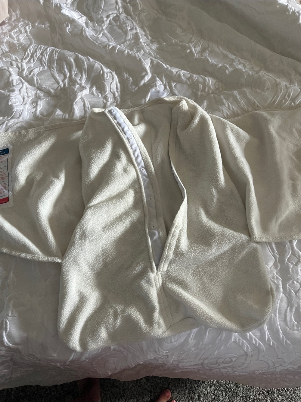 Halo sleep sack 0-3 white fleece